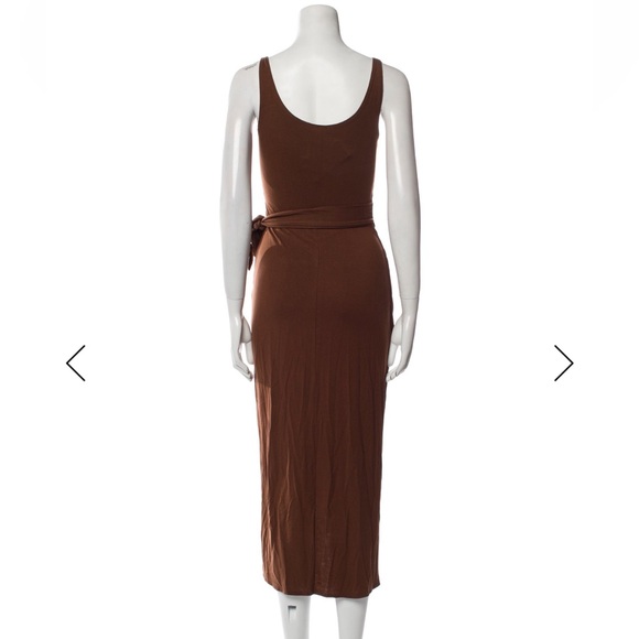 Reformation Brown Midi Wrap Dress | NWT | Size Small - Picture 5 of 14